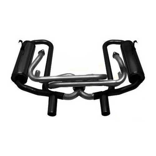     
                
                
    CSP SUPER COMPETITION 38 mm Steel Alu Black exhaust system, full options, with heating and central intake pipe heater - VC20182
