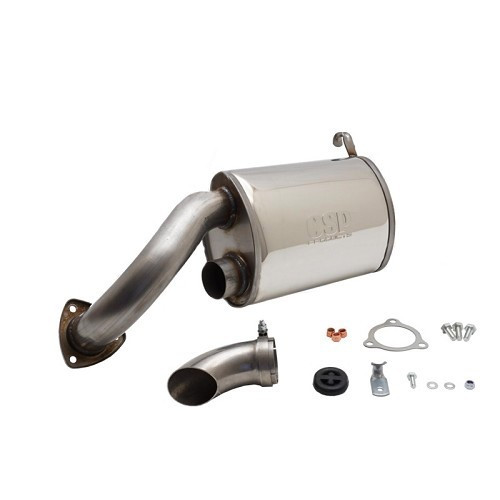  CSP Python 38 mm stainless steel exhaust with original carburettor & J-tubes for VW Beetle 1300cc + - VC20195-3 
