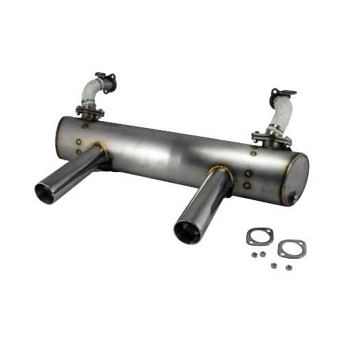     
                
                
    Vintage Speed Hi Performance stainless steel exhaust with heater for VOLKSWAGEN Beetle and Karmann Ghia with type 1 engine (1300-1600cc) - VC20324
