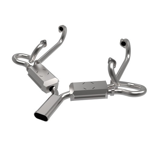  Stainless steel exhaust Vintage Speed 43mm SEBRING style for Type 1 engine - VC20357 