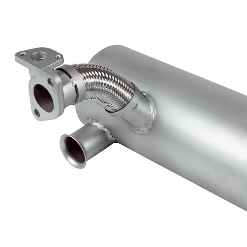 Sportauspuff INOX sandgestrahlt Stil SEBRING für Volkswagen Beetle 1300, 1500, 1600,ohne Heizung - VC20503