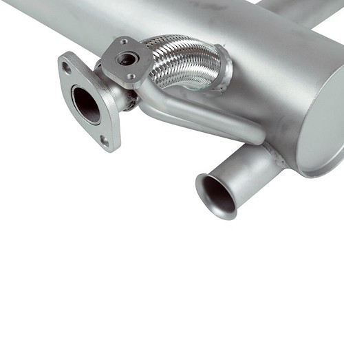 Sportauspuff INOX sandgestrahlt Stil SEBRING für Volkswagen Beetle 1300, 1500, 1600,ohne Heizung - VC20503