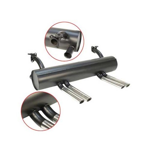 Scappamento ABARTH Inox per Volkswagen Cox e Combi 1300, 1500, 1600 - VC20532