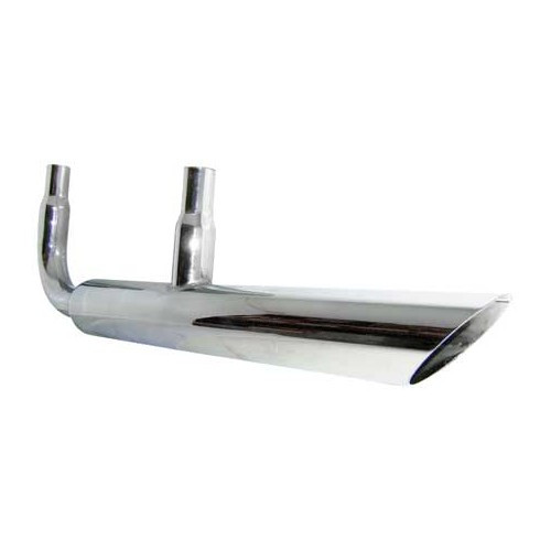     
                
                
    Chrome "Zoomie" side pipe exhaust for Volkswagen Beetle and Karmann-Ghia - VC20600

