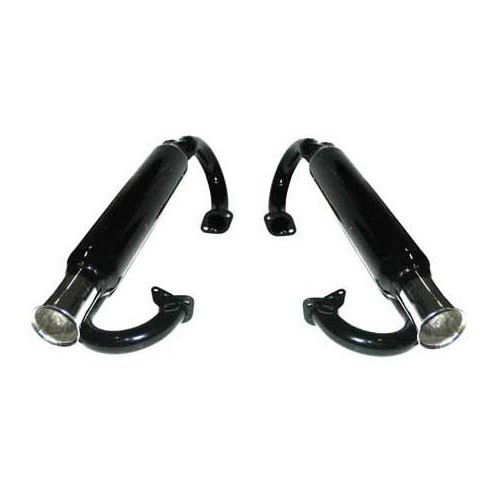  Black side exhausts for Buggy with single carburettor - set of 2 - VC21102 