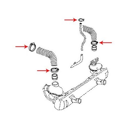  Collare di serraggio su guaina di riscaldamento per Volkswagen Cox e Combi - VC22010-1 