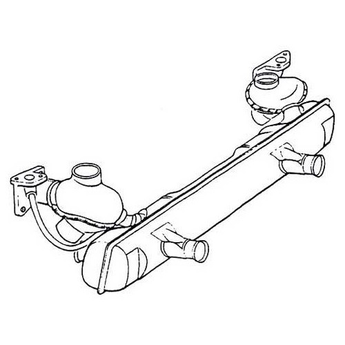  Exhaust muffler for Volkswagen Beetle 1600 with lambda sensor - VC25560-3 