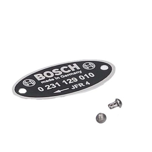  Identification plate for Bosch igniter "010" - VC30931 
