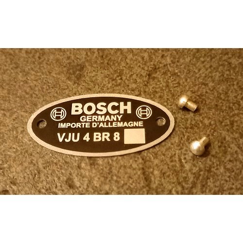  Plaquette d'identification pour allumeur Bosch "VJU" - VC30933 