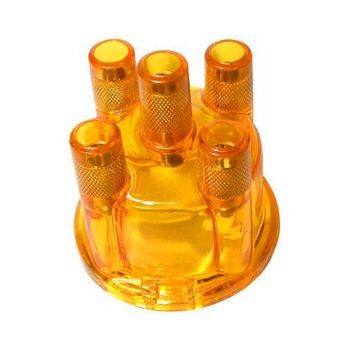  Yellow distributor cap for Golf 1, Beetle, Combi and T25 08/68->84 - VC319002J 