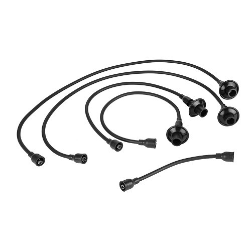 Cables negros para bujías de motor de Escarabajo y Furgoneta 1200, 1300, 1500 y 1600 - VC32100G 