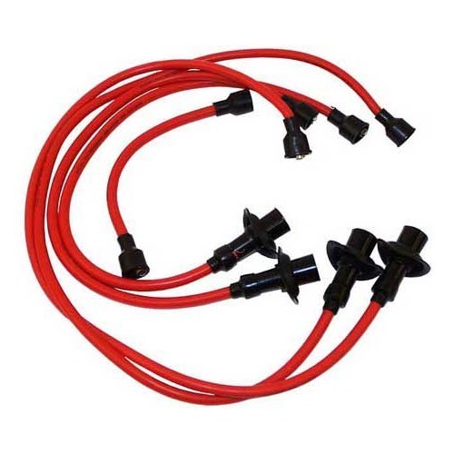  Feixe de cabos das velas vermelhos para Volkswagen Carocha, Kombi, Transporter - VC32100UR 