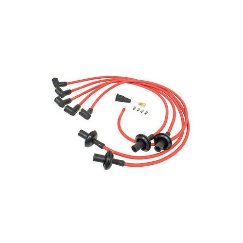  Haz de cables 8mm rojos 90° para bujías de Escarabajo y Furgoneta - VC32111 