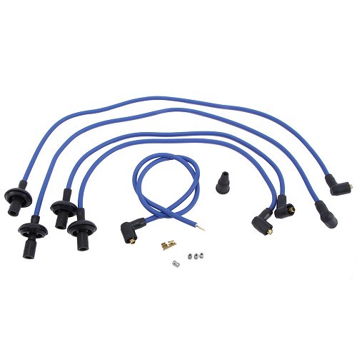 Feixe de cabos das velas silicone 8 mm azul 90° para Volkswagen Carocha e Kombi - VC32112 