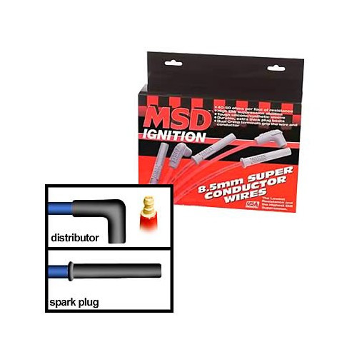 Ignition wire MSD Red 8.5 mm USA - VC33110