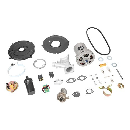     
                
                
    Kit conversion 6V ->12V avec alternateur pour Volkswagen Coccinelle & Combi 61-> - VC35002K
