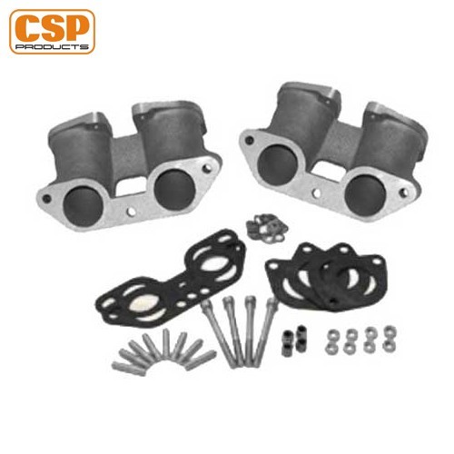  CSP intake pipes for 44 mm IDF carburetors on Type 4 with 3 holes - set of 2 - VC40443 
