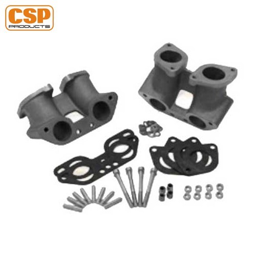  CSP intake pipes for 48 mm IDF carburetors on Type 4 with 4 holes - set of 2 - VC40484 