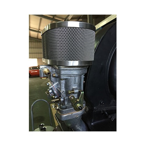  Filtro de aire ovalado Vintage Speed inoxidable para carburador Weber IDF / Dellorto / HPMX - VC42809-2 