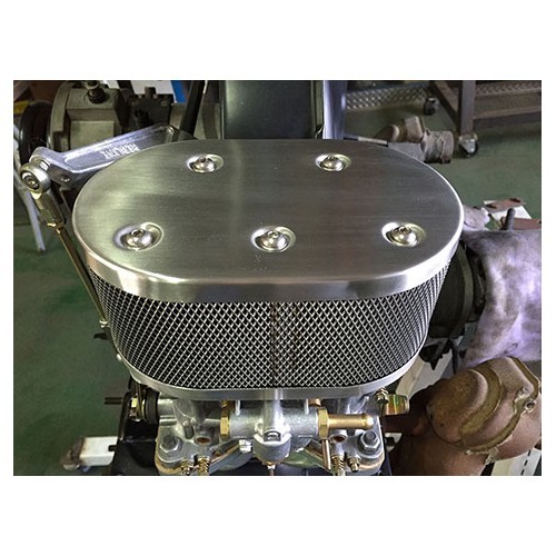  Filtro de aire ovalado Vintage Speed inoxidable para carburador Weber IDF / Dellorto / HPMX - VC42809-4 