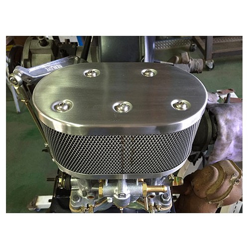 Filtre à air ovale Vintage Speed INOX pour carburateur Weber IDF / Dellorto / HPMX - VC42809
