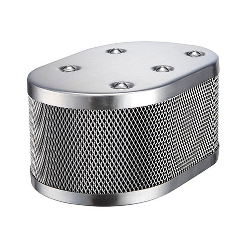     
                
                
    Filtre à air ovale Vintage Speed INOX pour carburateur Weber IDF / Dellorto / HPMX - VC42809
