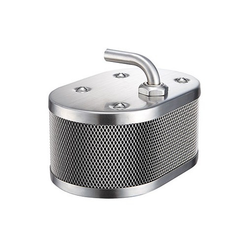     
                
                
    Vintage Speed stainless steel oval air filter with breather for Weber IDF / Dellorto / HPMX carburettors - VC42811
