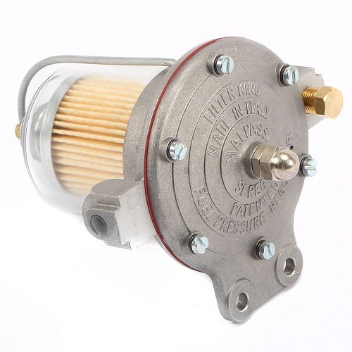  FILTER KING adjustable fuel pressure regulator - glass jar - Diameter 85mm - Designed for pressure gauge - VC44609-3 