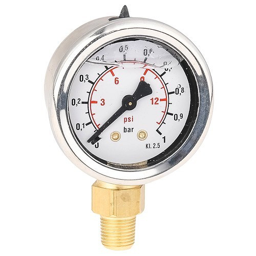  Jauge manomètre de pression d'essence Sytec - 0-15 psi - VC44612 