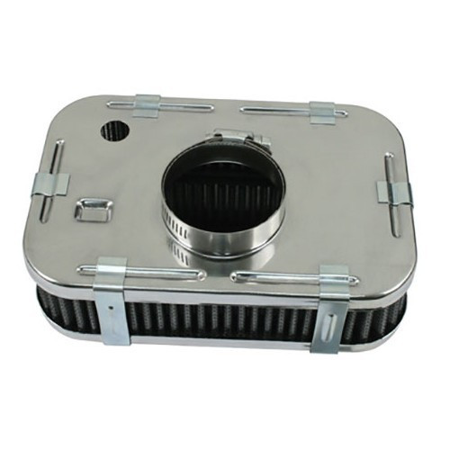 Filtre à air rectangle chromé sur carburateur Solex pour Volkswagen Coccinelle & Combi - VC45011