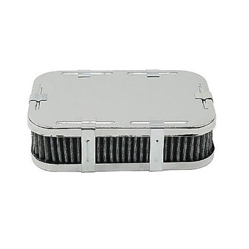  Filtro de aire cromado rectangular en carburador Solex para Volkswagen Escarabajo  - VC45011 