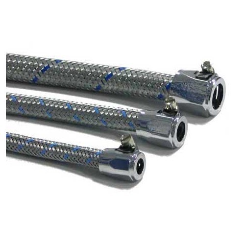  Ghiera fascetta di serraggio cromata (tipo EARL) per tubo flessibile di sfiato 18-21mm - VC45602A-2 