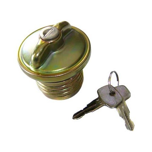  Original metal fuel cap with screw-in key for Volkswagen Beetle 72-&gt; - VC47401 