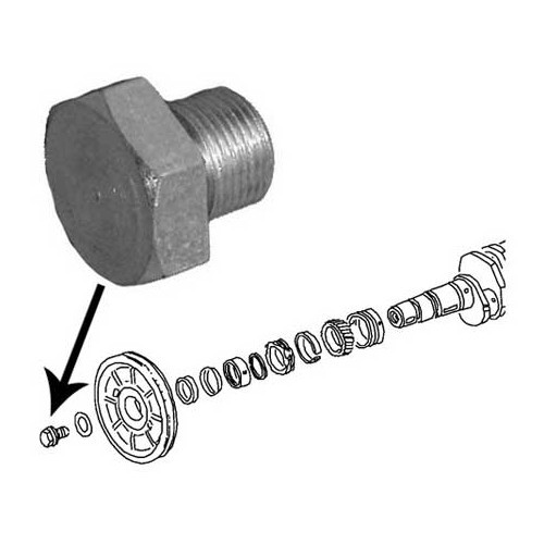  Crankshaft pulley long screw for Type 1 engine - VC600023-1 