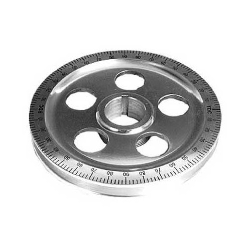  Alu crankshaft pulley with black graduated holes for Type 1 engine - VC60006 