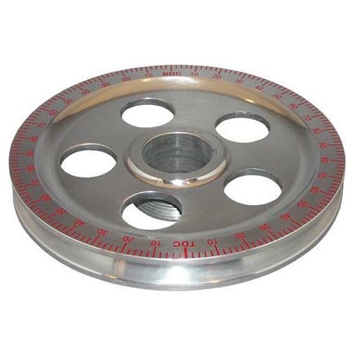  Red graduated Alu crankshaft pulley for Type 1 engine - VC60006R 