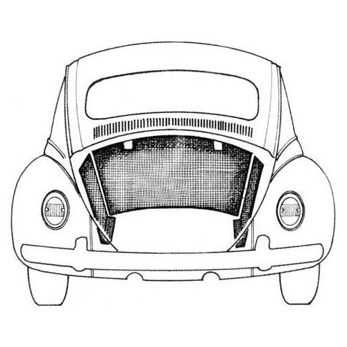  Painéis de insonorização do compartimento do motor para Volkswagen Beetle - Qualidade original - VC63200-2 