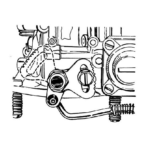  Return pump lever for Solex 31/34 PICT carburetor with alternator - VC70530-2 