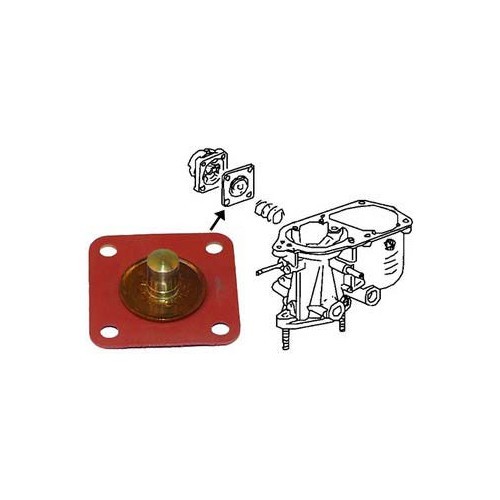  Return pump diaphragm for Solex 28/30/31/34 Pict carburettor, for Volkswagen Beetle and Combi  - VC70780 