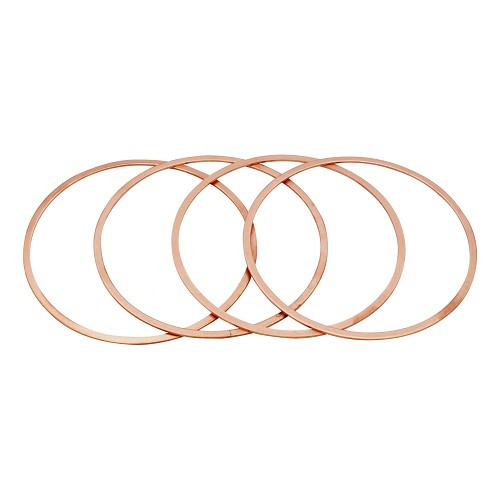     
                
                
    Calços de cobre para pistões de 83/85,5/87 mm para motor Tipo 1 - 1,5 mm / 0,06" - VD19003
