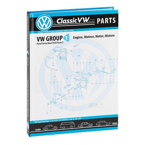  Explosionszeichnungen "Classic VW Parts" Gruppe 1 (69 -&gt;85) - Motor - Teil 2 - VF02802 