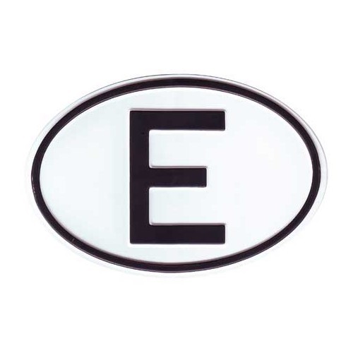  Chapa de país "E" em metal - VF1800E 