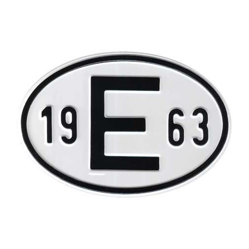  Plaque pays "E" en métal avec année 1973 - VF19730 