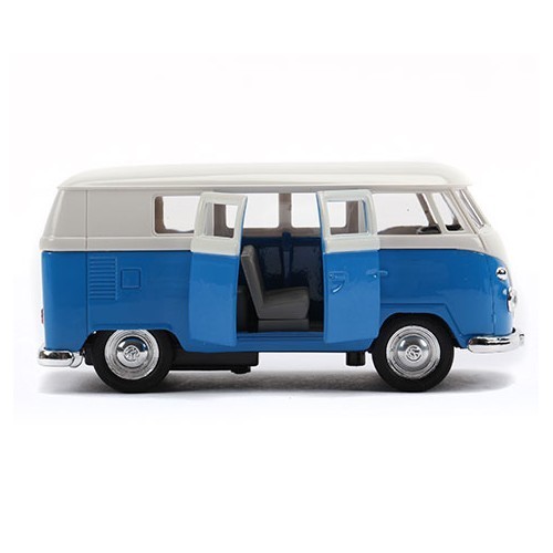  Miniature blue Split Screen Camper metal friction car - VF60002-3 