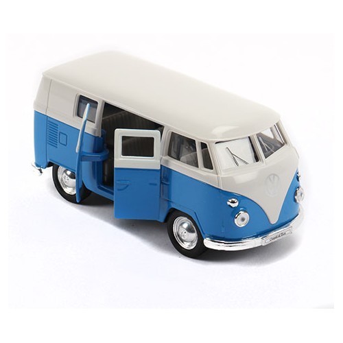  Miniature blue Split Screen Camper metal friction car - VF60002-4 