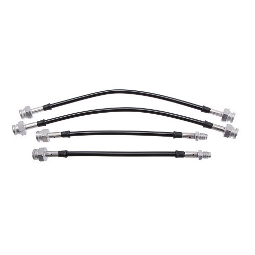     
                
                
    GOODRIDGE Aviation black brake hoses for Volkswagen Beetle 1302 & 1303 - 4 pieces - VH24803
