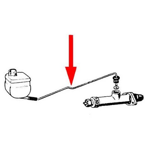  Brake pipe between reservoir and master cylinder for Volkswagen Beetle ->67 - VH26400-1 
