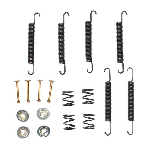     
                
                
    Front and rear brake shoe mounting springs and kits for Volkswagen Beetle from (01/1954-10/1957) - VH27421

