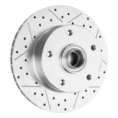  PORSCHE ventilated & grooved front brake disc for Volkswagen Beetle 67-> - KERSCHER - VH28507 