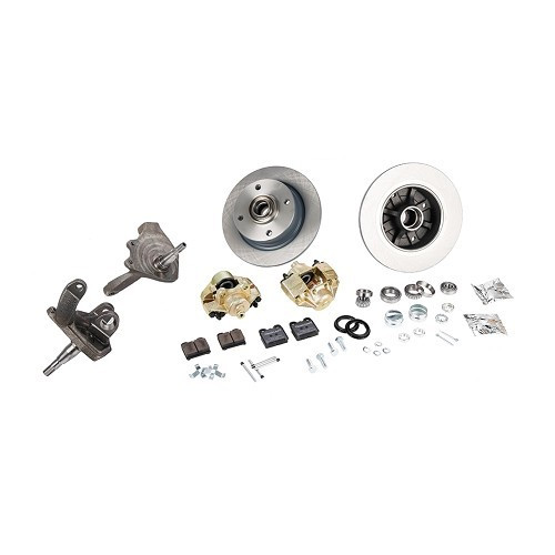  Front brake kit with 4 x 130 offset CB Perf spindles for Volkswagen Beetle 1200 / 1300 65-&gt; - VH28702K 